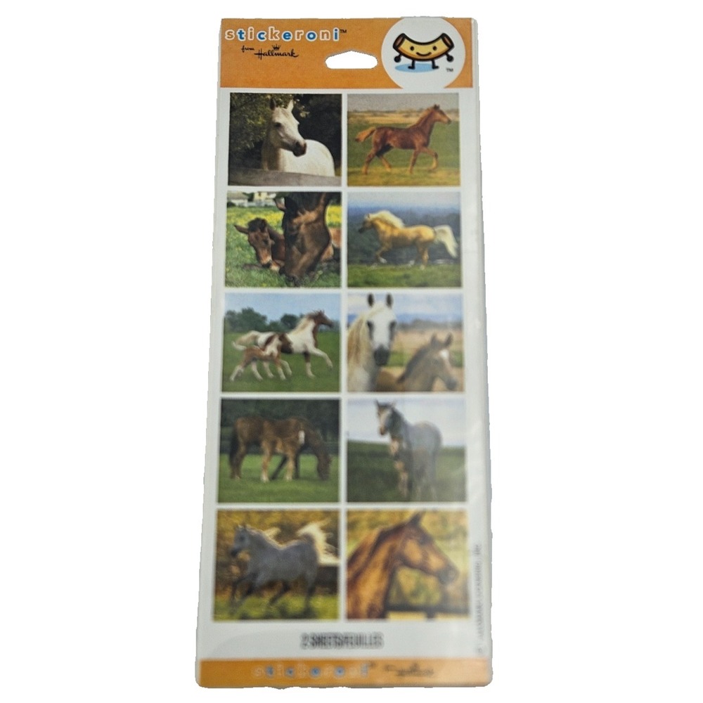 Hallmark Horse Stickers Equestrian Farm Scrapbook Stickeroni 2 Sheets‎